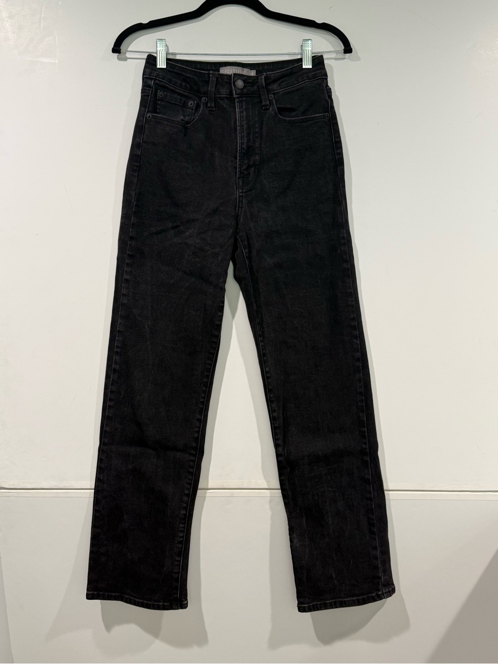 Black Straight-Leg Jeans